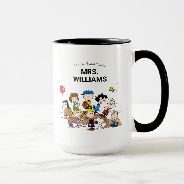 Peanuts | The Gang Greatest Teacher Personalised Mug (Right)