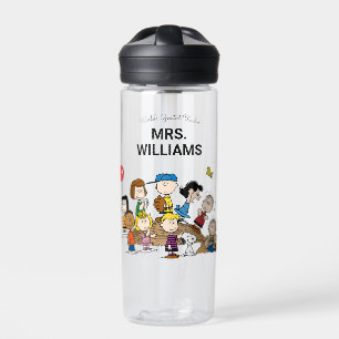 Peanuts   The Gang Greatest Teacher Personalised Water Bottle