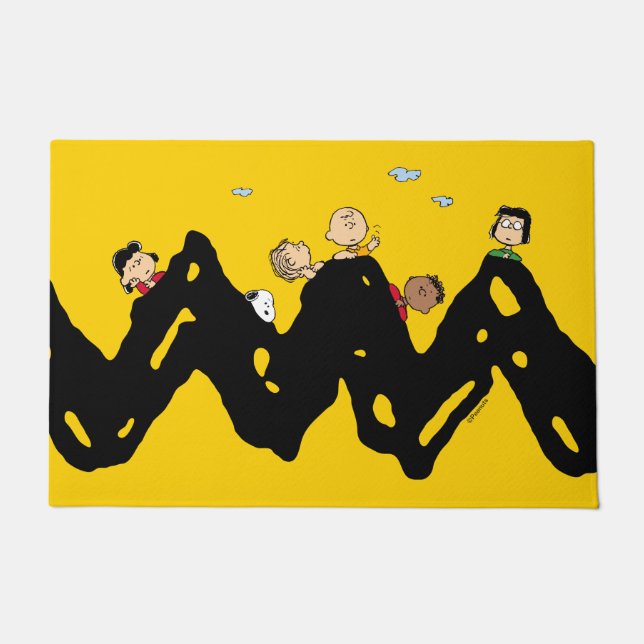 Peanuts | The Gang on the Zig Zag Doormat (Front)