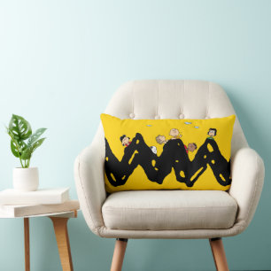 Peanuts The Gang on the Zig Zag Lumbar Cushion