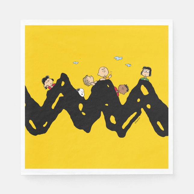 Peanuts | The Gang on the Zig Zag Napkin (Front)