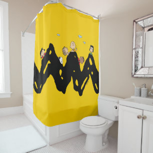 Peanuts   The Gang on the Zig Zag Shower Curtain