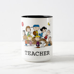 Peanuts The Gang Teacher Two-Tone Coffee Mug