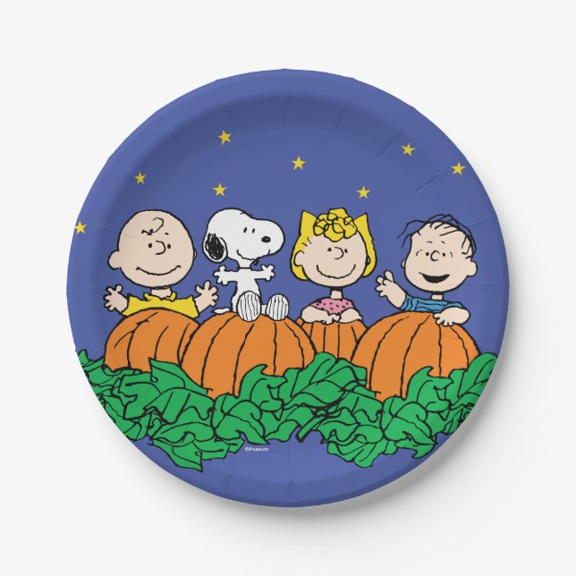 Peanuts | The Great Pumpkin Patch Paper Plate (Front)