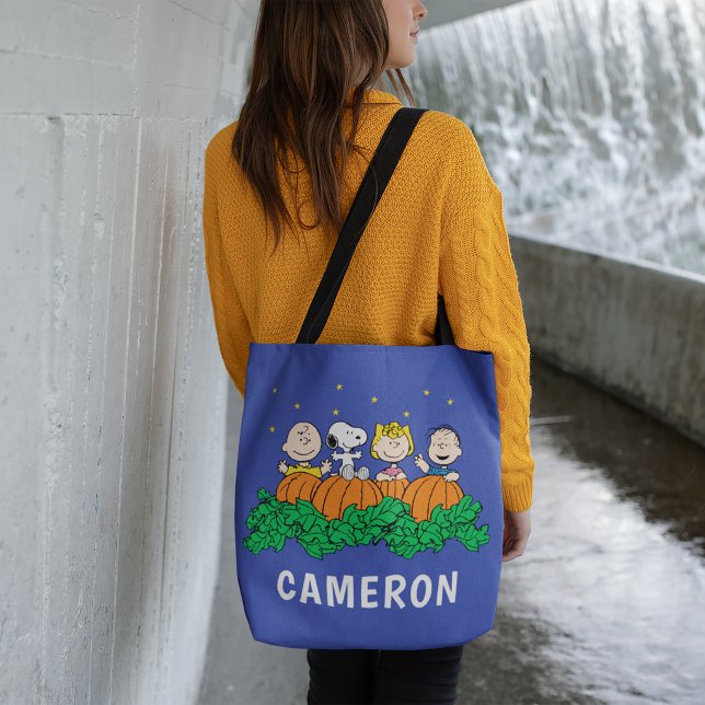 Peanuts | The Great Pumpkin Patch Tote Bag (Person carrying tote bag)
