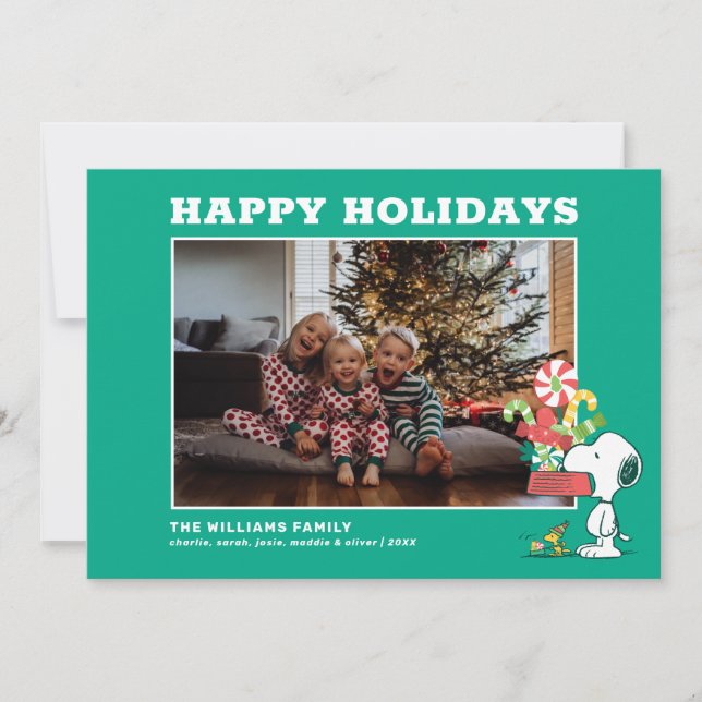 Peanuts | The More The Merrier Holiday Card (Front)