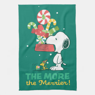 Peanuts   The More The Merrier Tea Towel