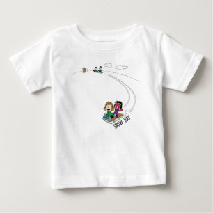 Peanuts   The Peanuts Gang Sled Riding Baby T-Shirt