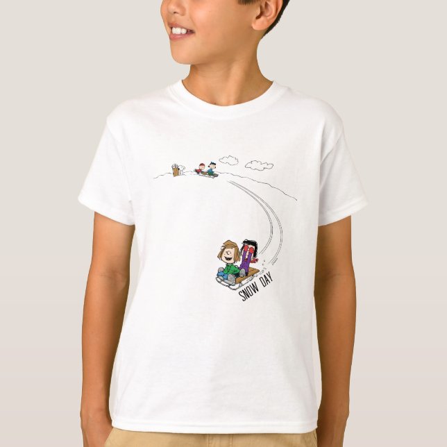 Peanuts | The Peanuts Gang Sled Riding T-Shirt (Front)