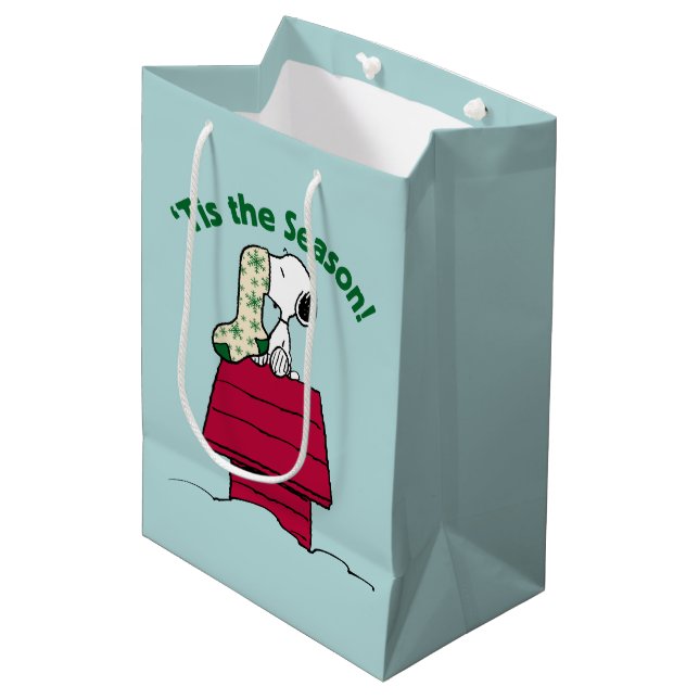 Peanuts | 'Tis the Season! Medium Gift Bag (Front Angled)