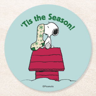 Peanuts 'Tis the Season! Round Paper Coaster