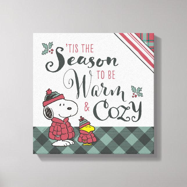 Peanuts | Tis the Season To Be Cosy Canvas Print (Front)