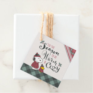 Peanuts Tis the Season To Be Cosy Favour Tags