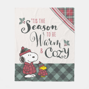 Peanuts   Tis the Season To Be Cosy Fleece Blanket