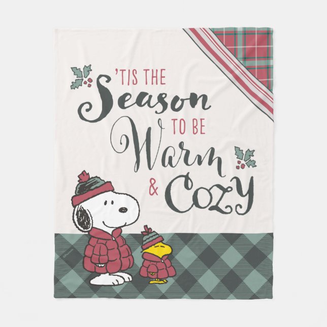 Peanuts | Tis the Season To Be Cosy Fleece Blanket (Front)