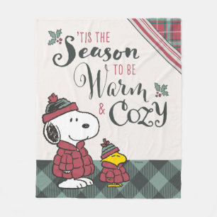 Peanuts   Tis the Season To Be Cosy Fleece Blanket
