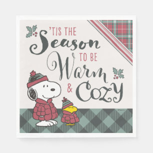 Peanuts Tis the Season To Be Cosy Napkin
