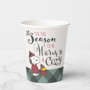 Peanuts   Tis the Season To Be Cosy Paper Cups