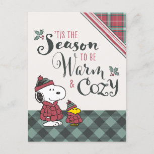 Peanuts Tis the Season To Be Cosy Postcard