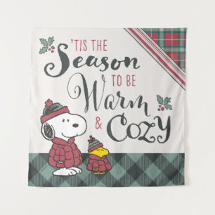 Peanuts   Tis the Season To Be Cosy Tapestry