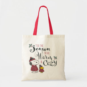 Peanuts   Tis the Season To Be Cosy Tote Bag
