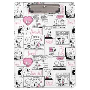 Peanuts   Valentine Heart Love Pattern Clipboard