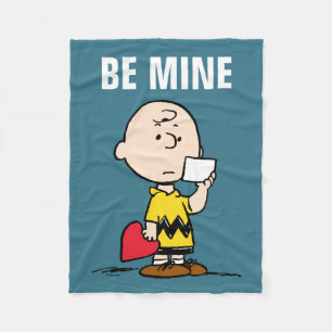 Peanuts   Valentine's Day Charlie Brown Fleece Blanket