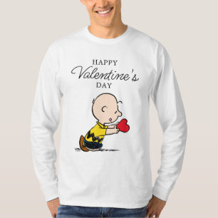 Peanuts Valentine's Day Charlie Brown Red Heart T-Shirt
