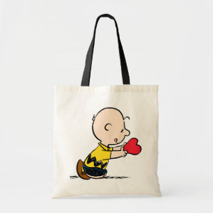 Peanuts Valentine's Day Charlie Brown Red Heart Tote Bag