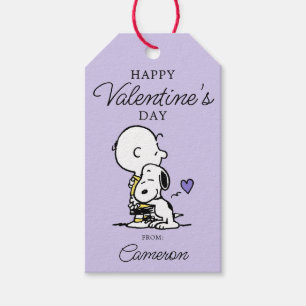 Peanuts   Valentine's Day   Charlie Brown & Snoopy Gift Tags