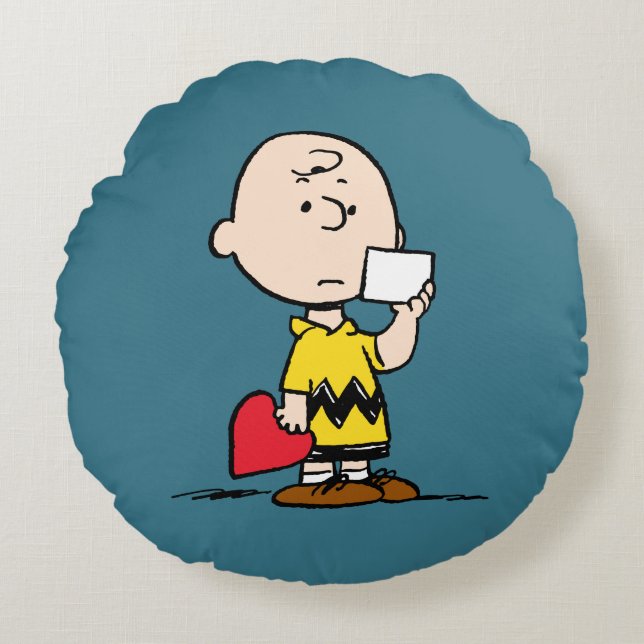 Peanuts | Valentine's Day Charlie Brown Valentine Round Cushion (Front)