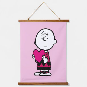 Peanuts Valentine's Day Heart Charlie Brown Hanging Tapestry