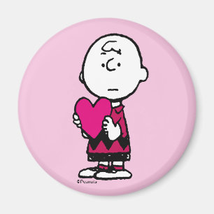 Peanuts Valentine's Day Heart Charlie Brown Magnet