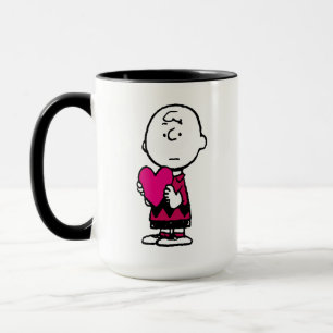 Peanuts   Valentine's Day   Heart Charlie Brown Mug