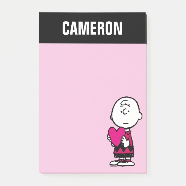 Peanuts | Valentine's Day | Heart Charlie Brown Post-it Notes (Front)