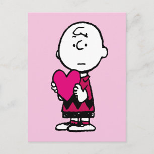 Peanuts   Valentine's Day   Heart Charlie Brown Postcard