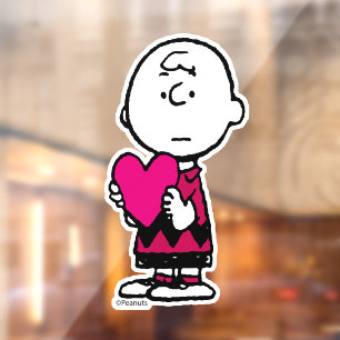 Peanuts Valentine's Day Heart Charlie Brown Window Cling