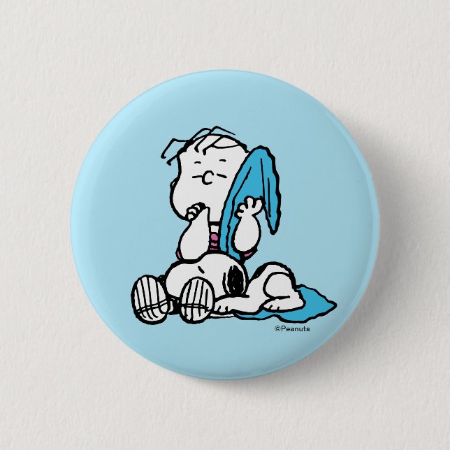 Peanuts | Valentine's Day | Linus & Snoopy 6 Cm Round Badge (Front)