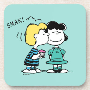 Peanuts   Valentine's Day   Lucy & Schroeder Kiss Coaster