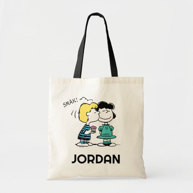 Peanuts | Valentine's Day | Lucy & Schroeder Kiss Tote Bag (Front)