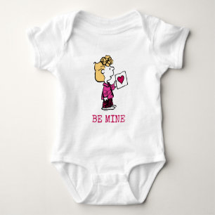 Peanuts Valentine's Day Sally Valentine Card Baby Bodysuit
