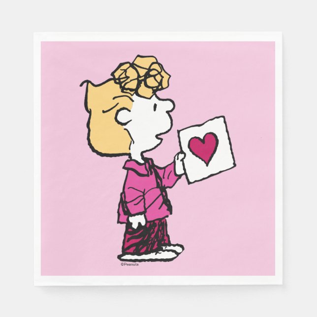 Peanuts | Valentine's Day | Sally Valentine Card Napkin (Front)