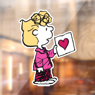 Peanuts Valentine's Day Sally Valentine Card Window Cling
