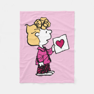 Peanuts Valentine's Day Sally Valentine Fleece Blanket
