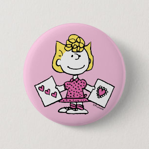 Peanuts Valentine's Day Sally Valentines 6 Cm Round Badge