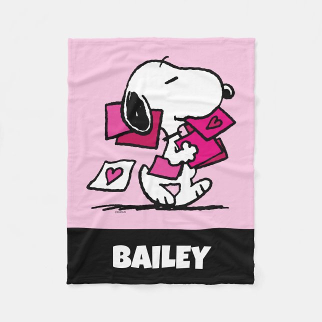 Peanuts | Valentine's Day | Snoopy Fleece Blanket (Front)