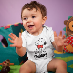 Peanuts Valentine's Day Snoopy Heart Hug Baby Bodysuit