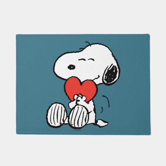 Peanuts | Valentine's Day | Snoopy Heart Hug Doormat (Front)