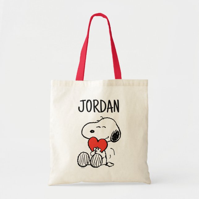 Peanuts | Valentine's Day | Snoopy Heart Hug Tote Bag (Front)