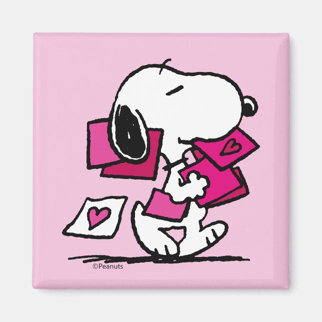 Peanuts | Valentine's Day | Snoopy With Valentines Magnet (Front)